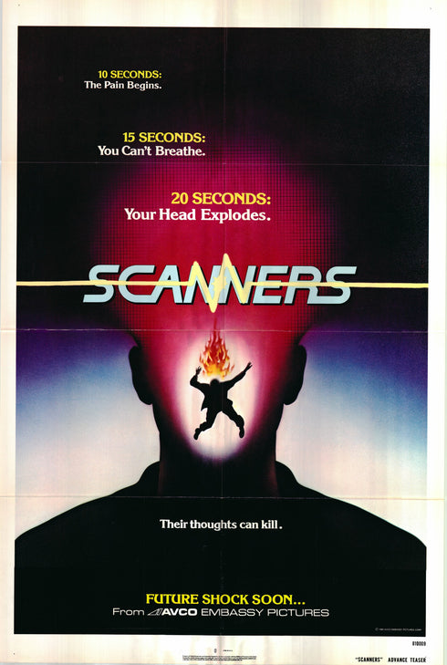 scanners 1981 advance one sheet poster folded